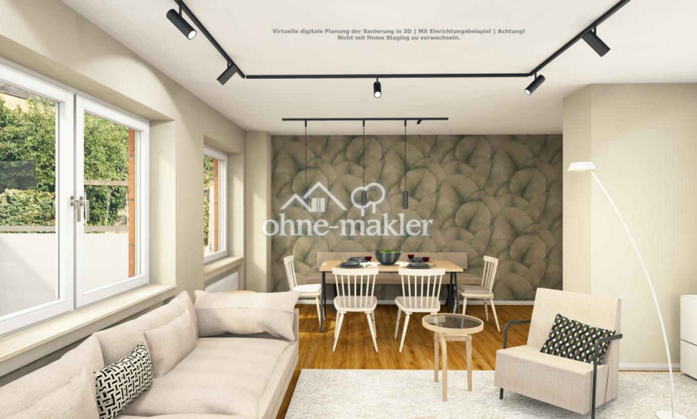 Heller Wohn-/Essbereich (Visu)