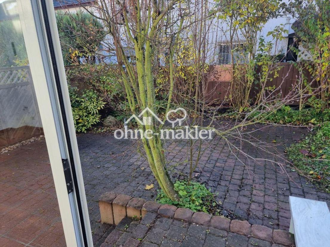 Garten Blick aus Wintergarten