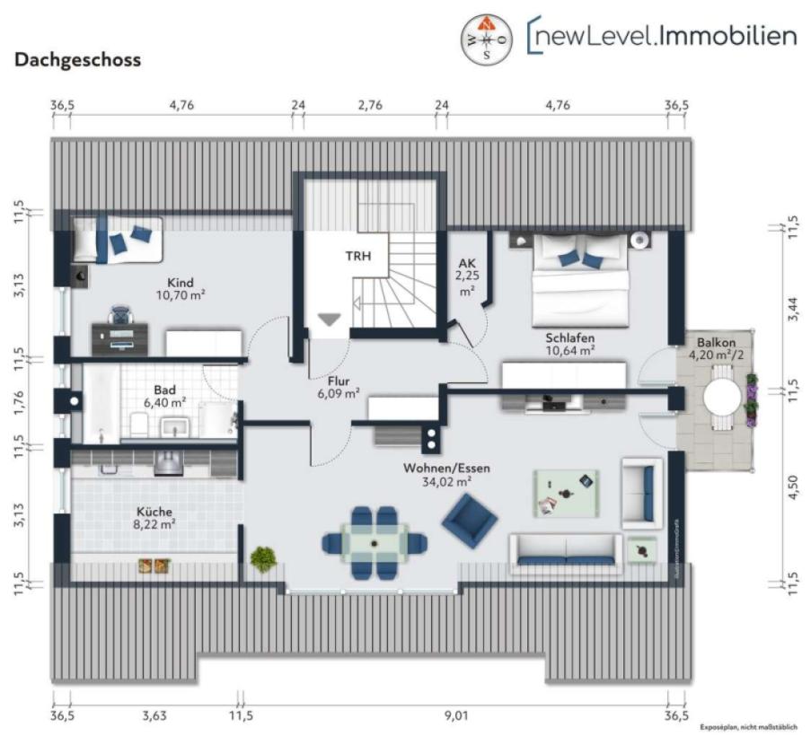 Grundriss - Dachgeschoss