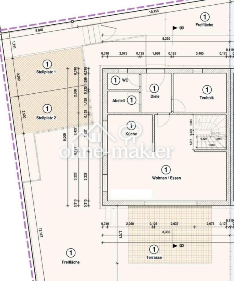 Grundriss EG mit Außenbereich