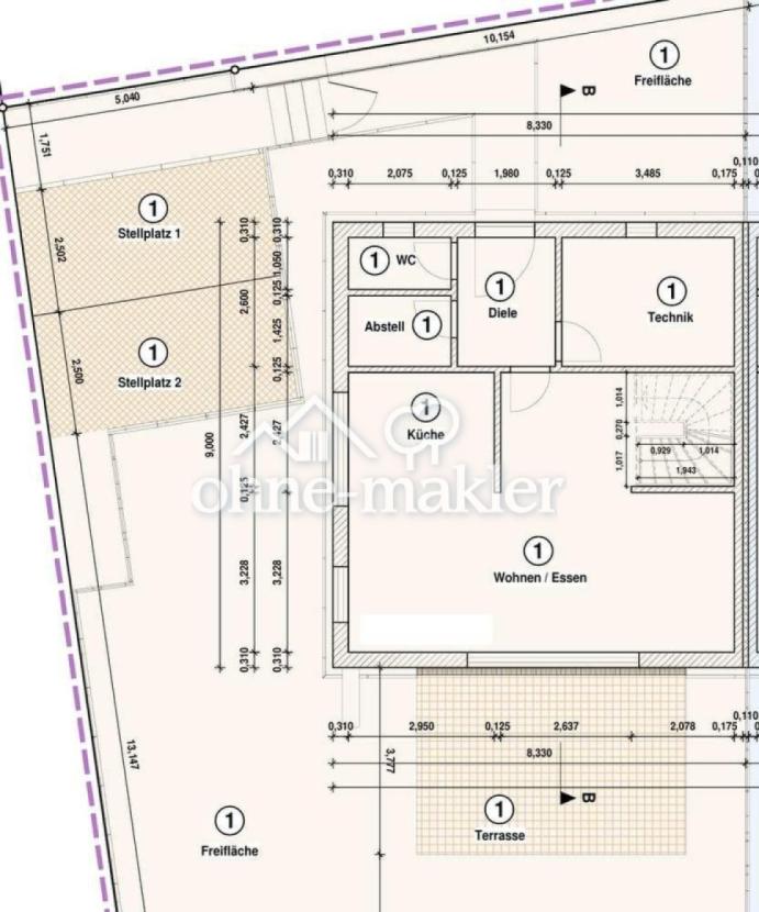 Grundriss EG mit Außenbereich
