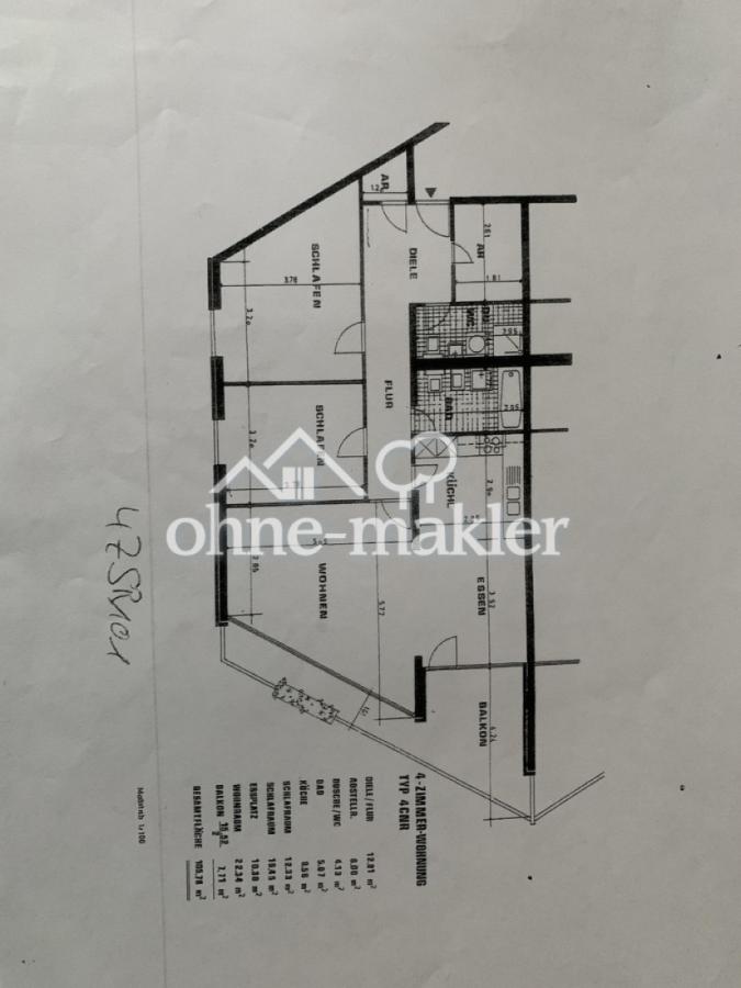 Grundriss Whg 7. Etage rechts