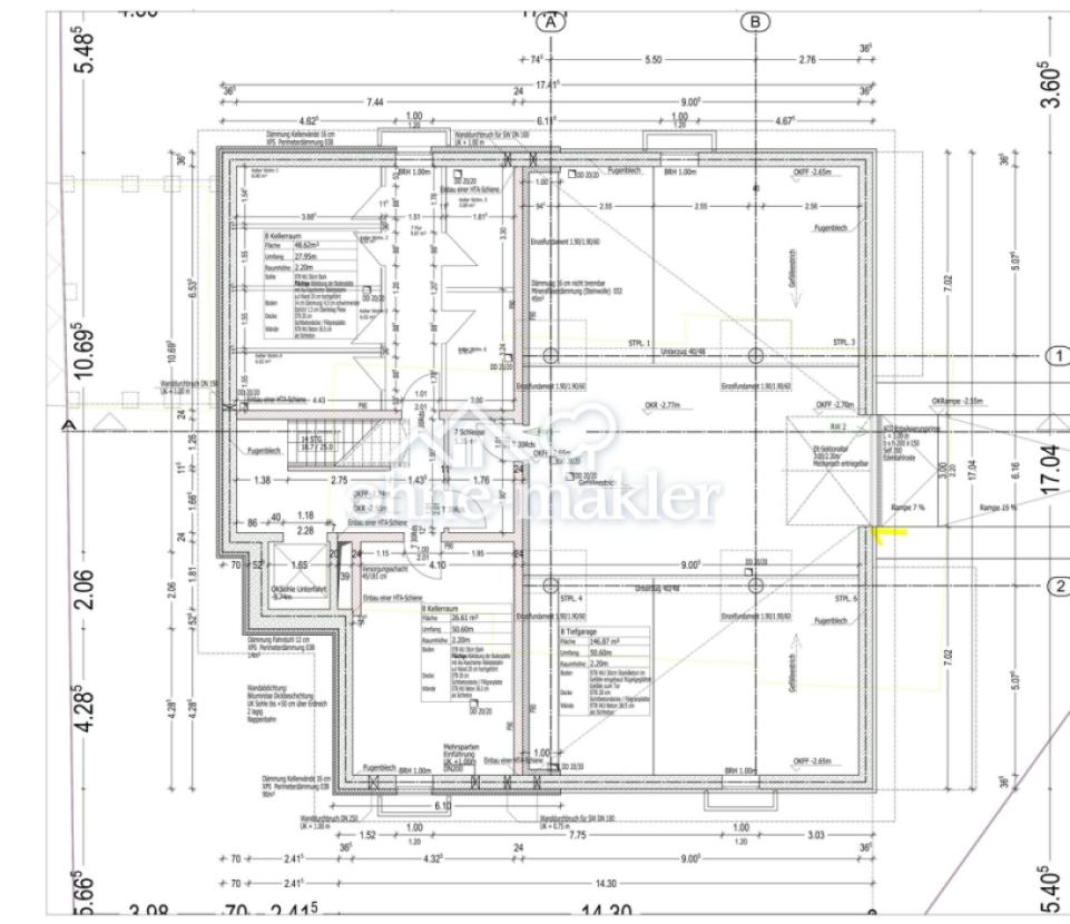 Tiefgarage, Kellerräume