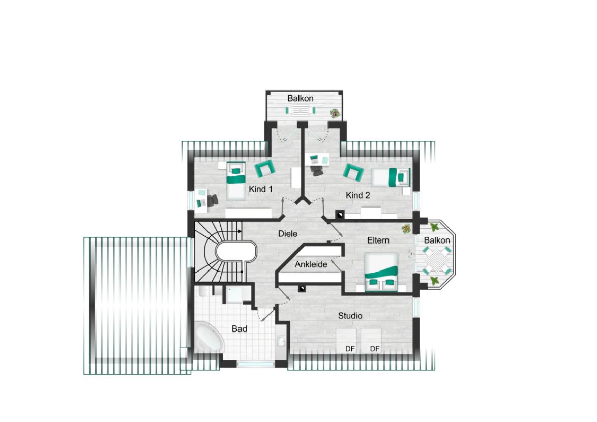 Grundriss Dachgeschoss 