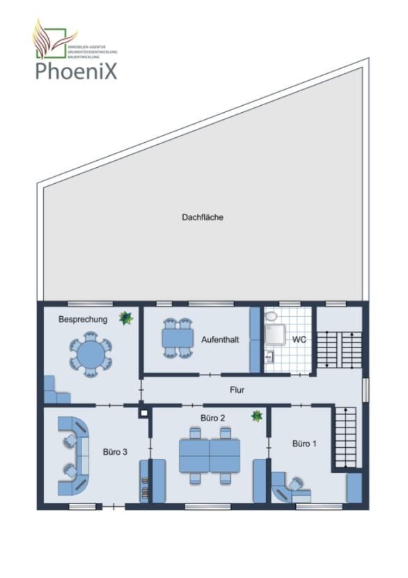 Grundriss Büroräume Gewerbe