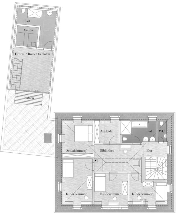 Grundriss Obergeschoss Variante 2