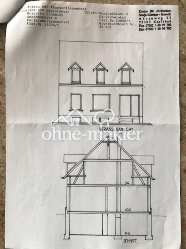 Schnitte und Hausansicht