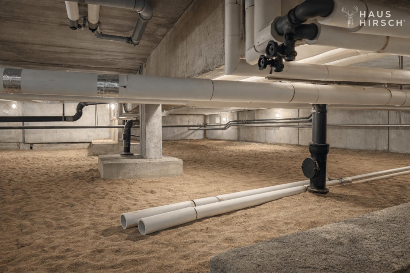 Kellergeschoss mit optimal erreichbarer Haustechnik