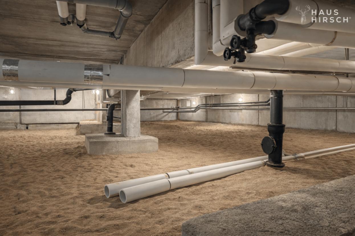 Kellergeschoss mit optimal erreichbarer Haustechnik