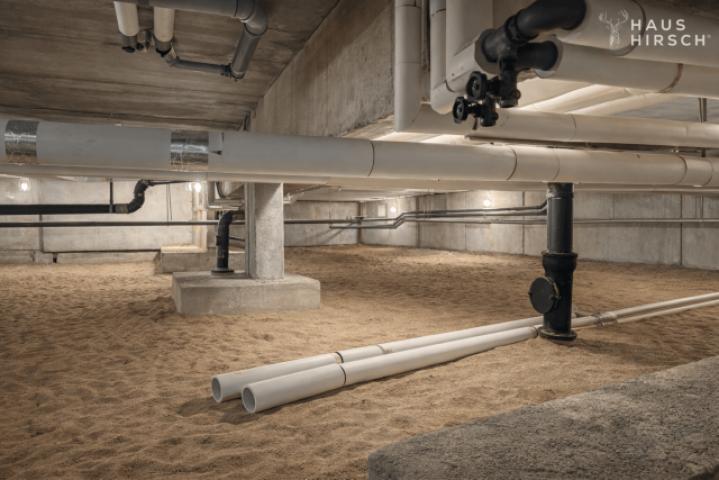 Kellergeschoss mit optimal erreichbarer Haustechnik