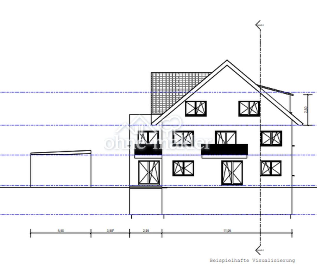 Geplante Westansicht
