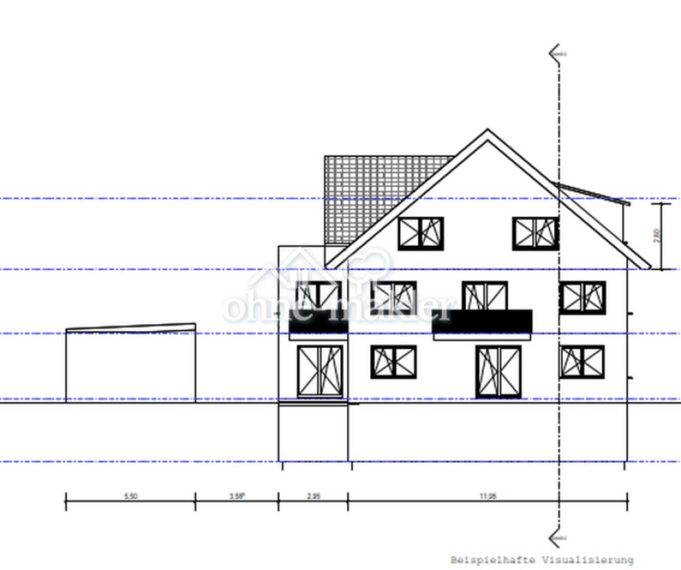Geplante Westansicht