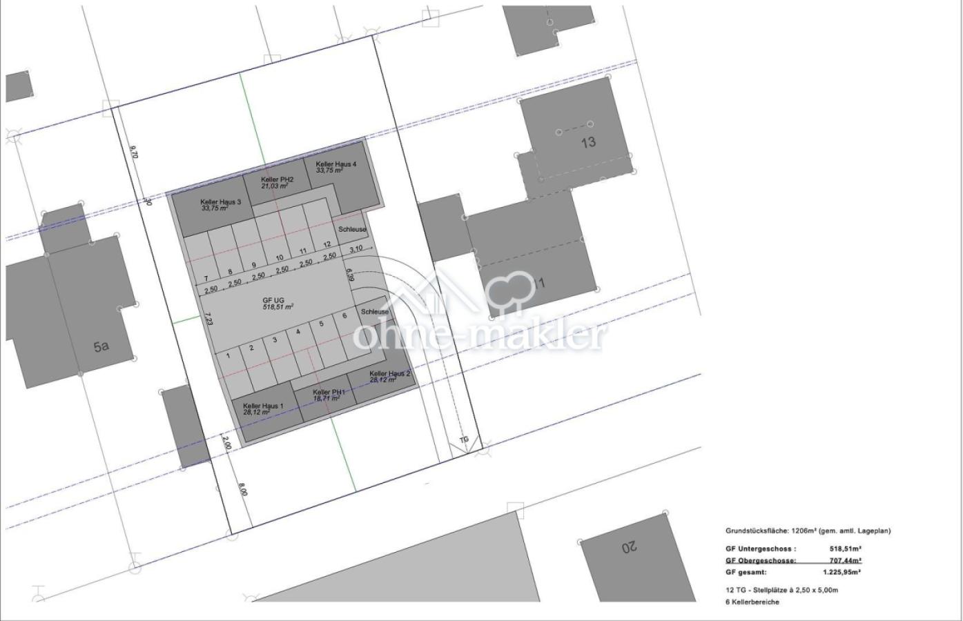 Bebauungsbeispiel mit TG