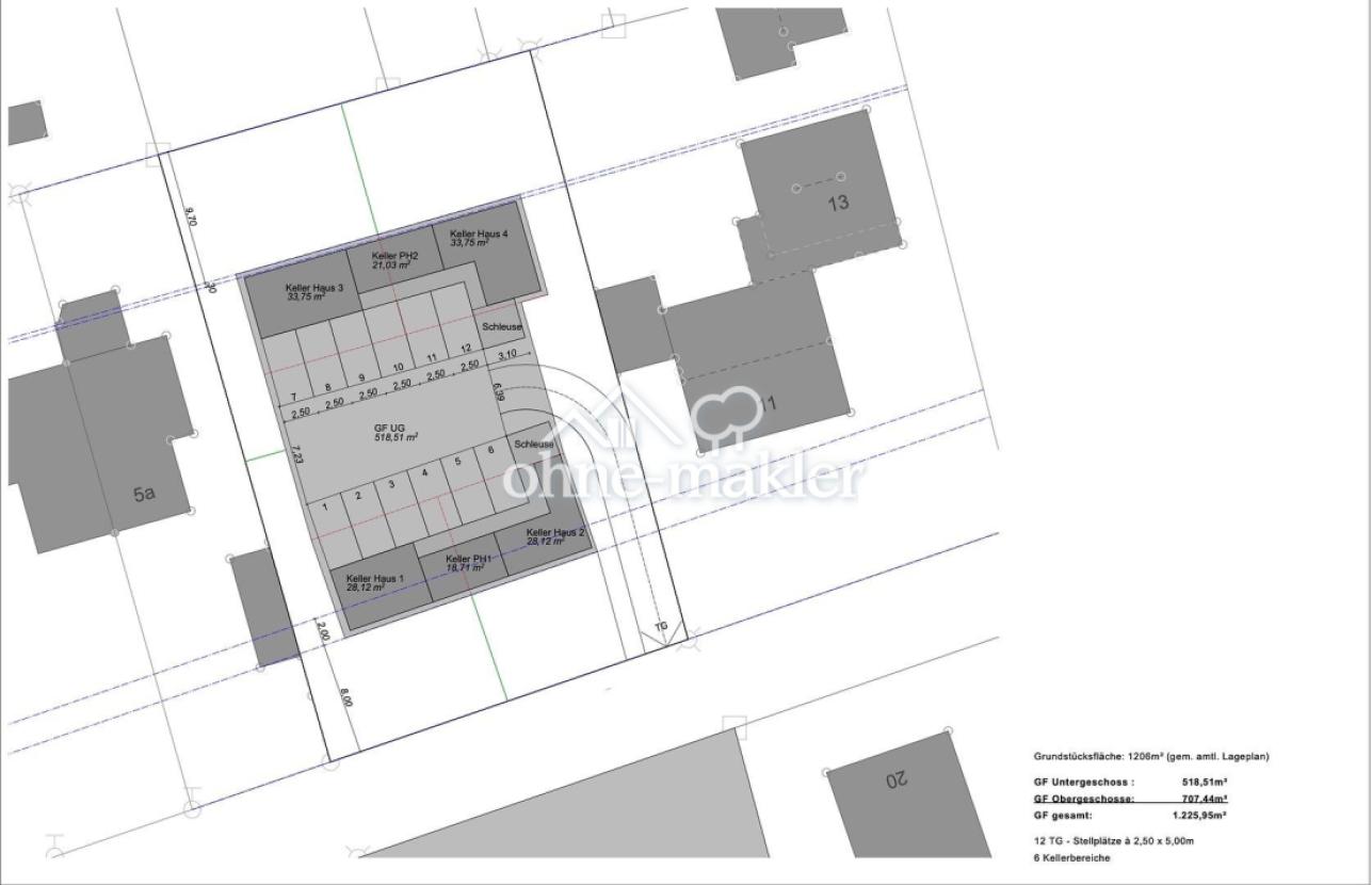 Bebauungsbeispiel mit TG