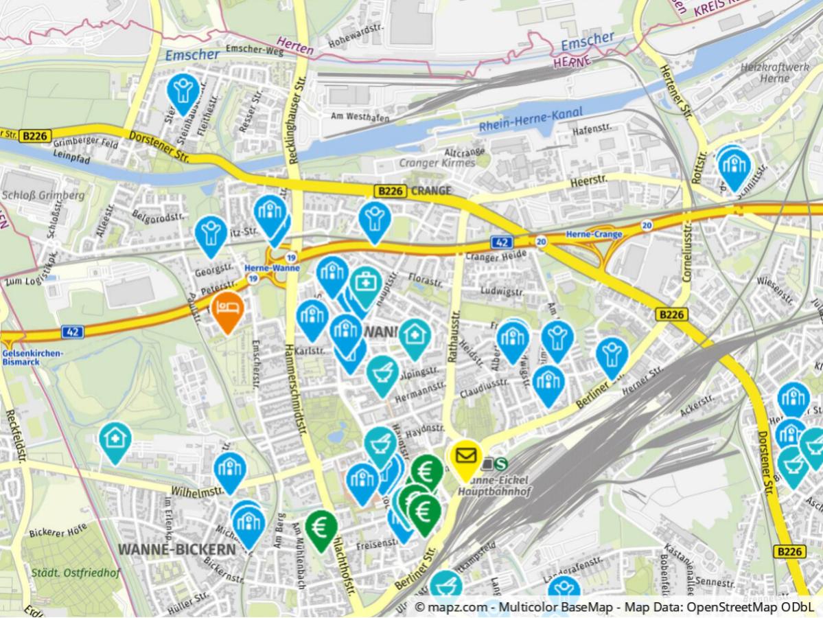 Kartenausschnitt ohne Standort