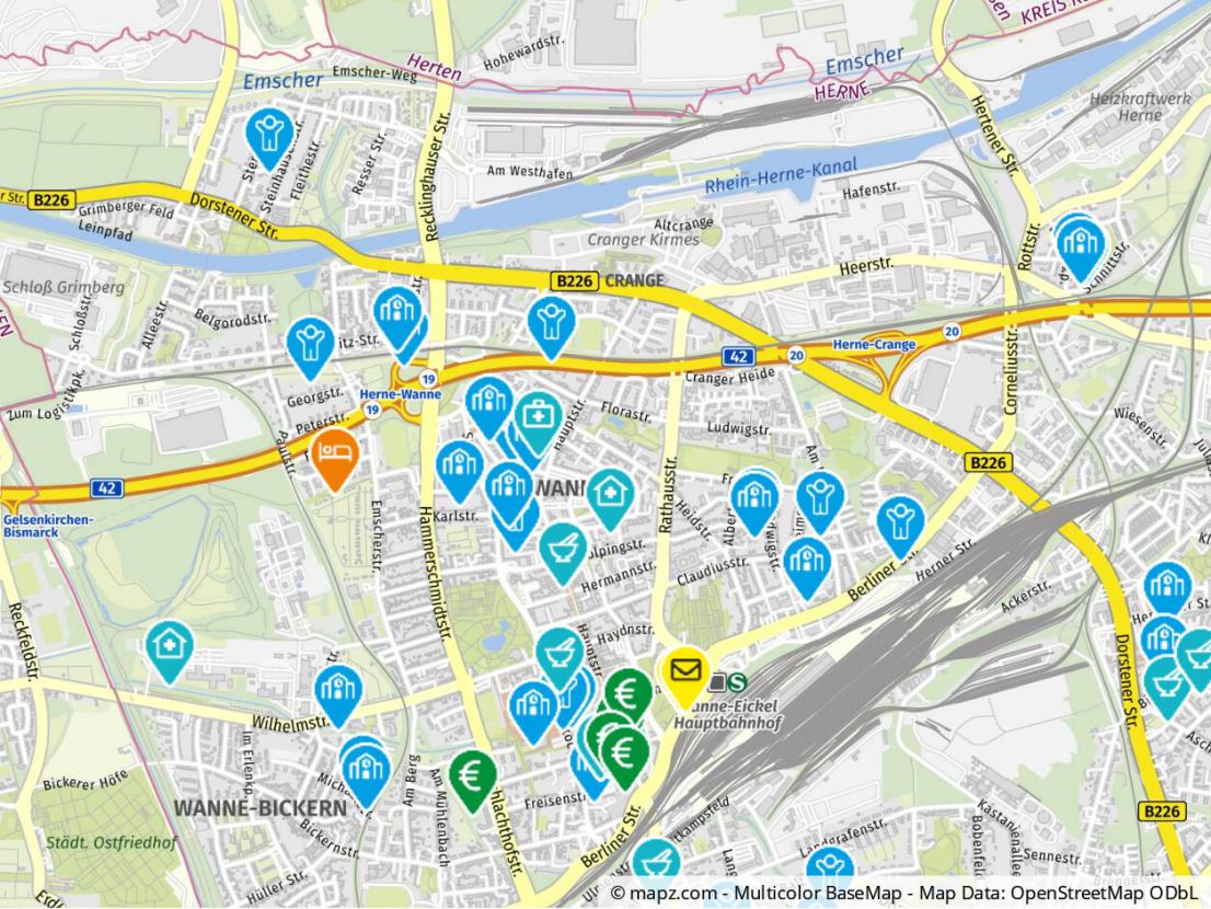 Kartenausschnitt ohne Standort