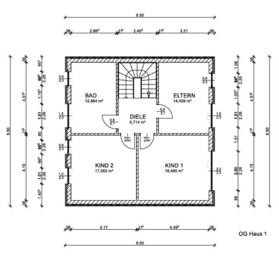 Grundriss Obergeschoss