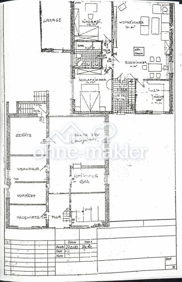 Grundriss Erdgeschoss/Keller