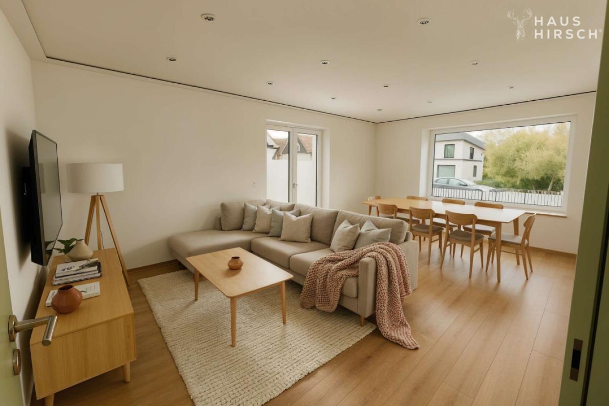 Wohnzimmer virtuell möbliert