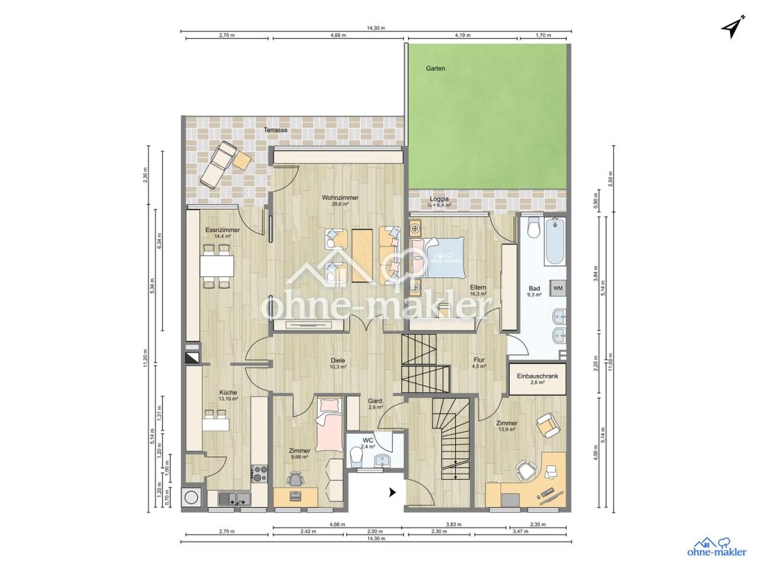 EG+Splitlevel/Gartenausschnitt
