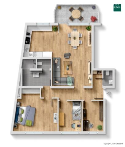 Plan vor dem Umbau der Küche