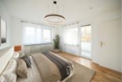 Visualisierung-Schlafzimmer mit Zugang zum Balkon