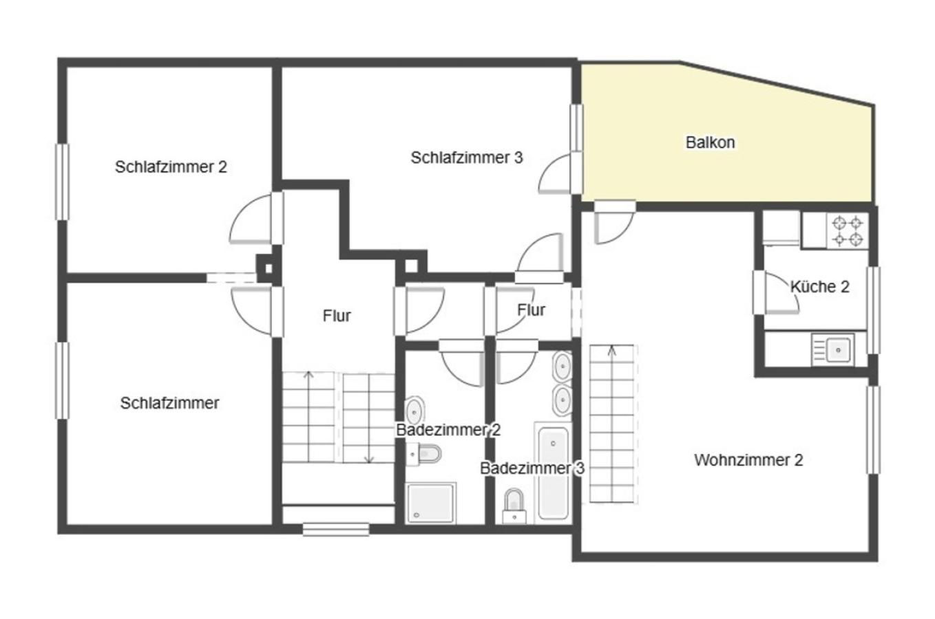 Grundriss Vorderhaus OG