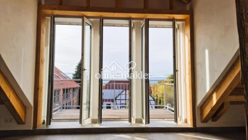 Aussicht auf den Balkon