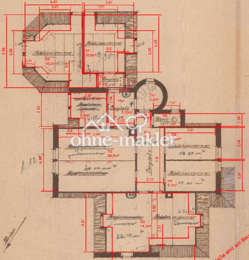 Grundriss Dachgeschosswohnung
