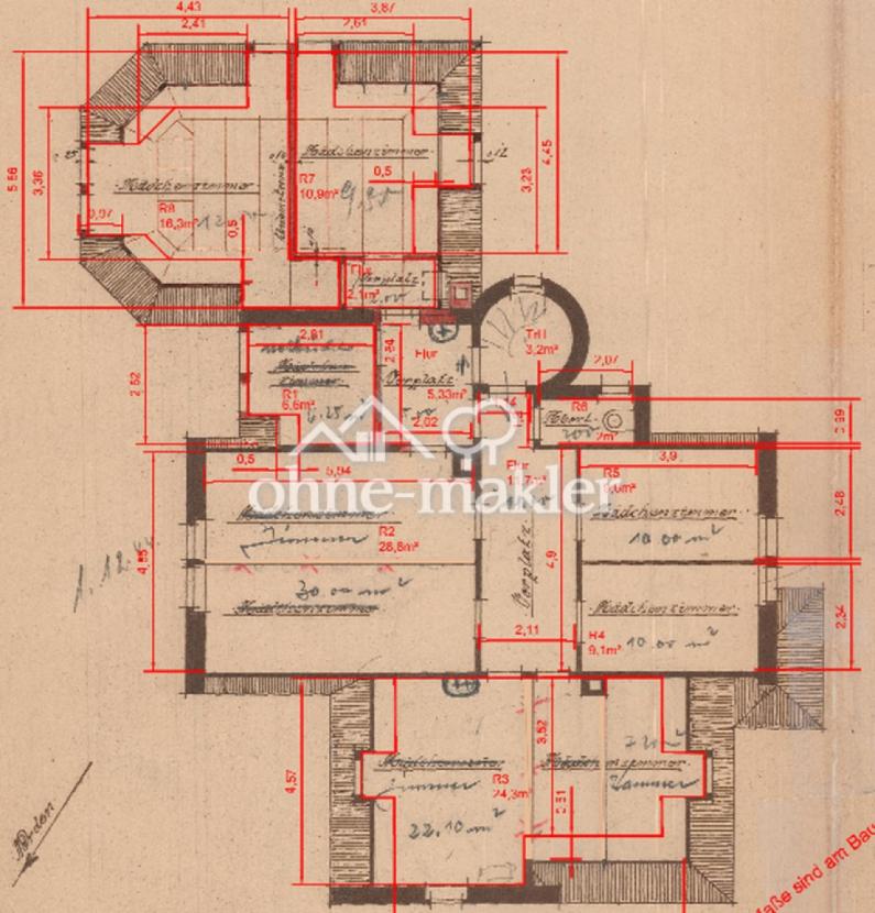 Grundriss Dachgeschosswohnung