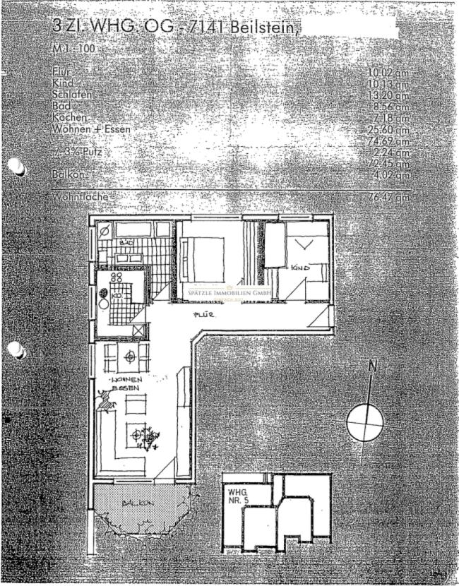 Grundriss und Wohnflächenberechnung