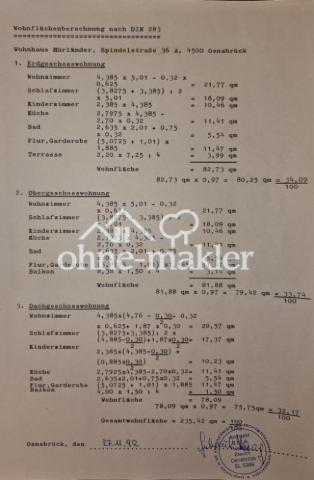 Wohnflächenberechnung