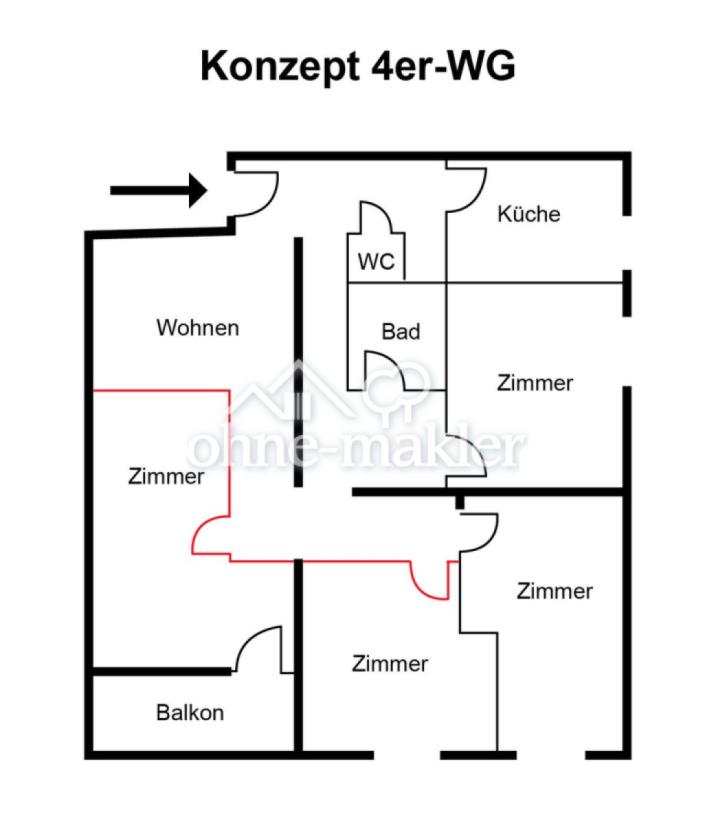 Grundriss WG Konzept