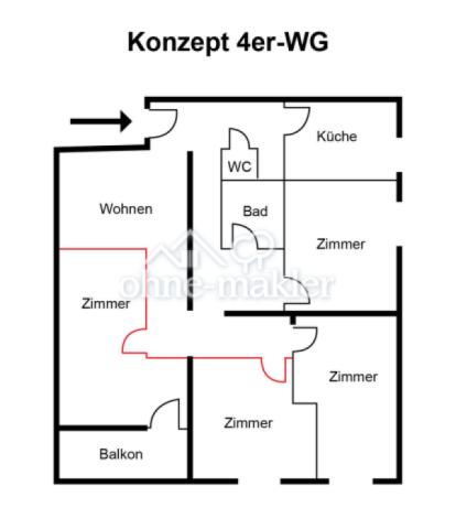 Grundriss WG Konzept