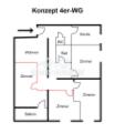 Grundriss WG Konzept