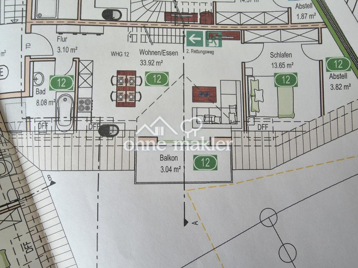1.DG Balkon auf Süd 6qm gross
