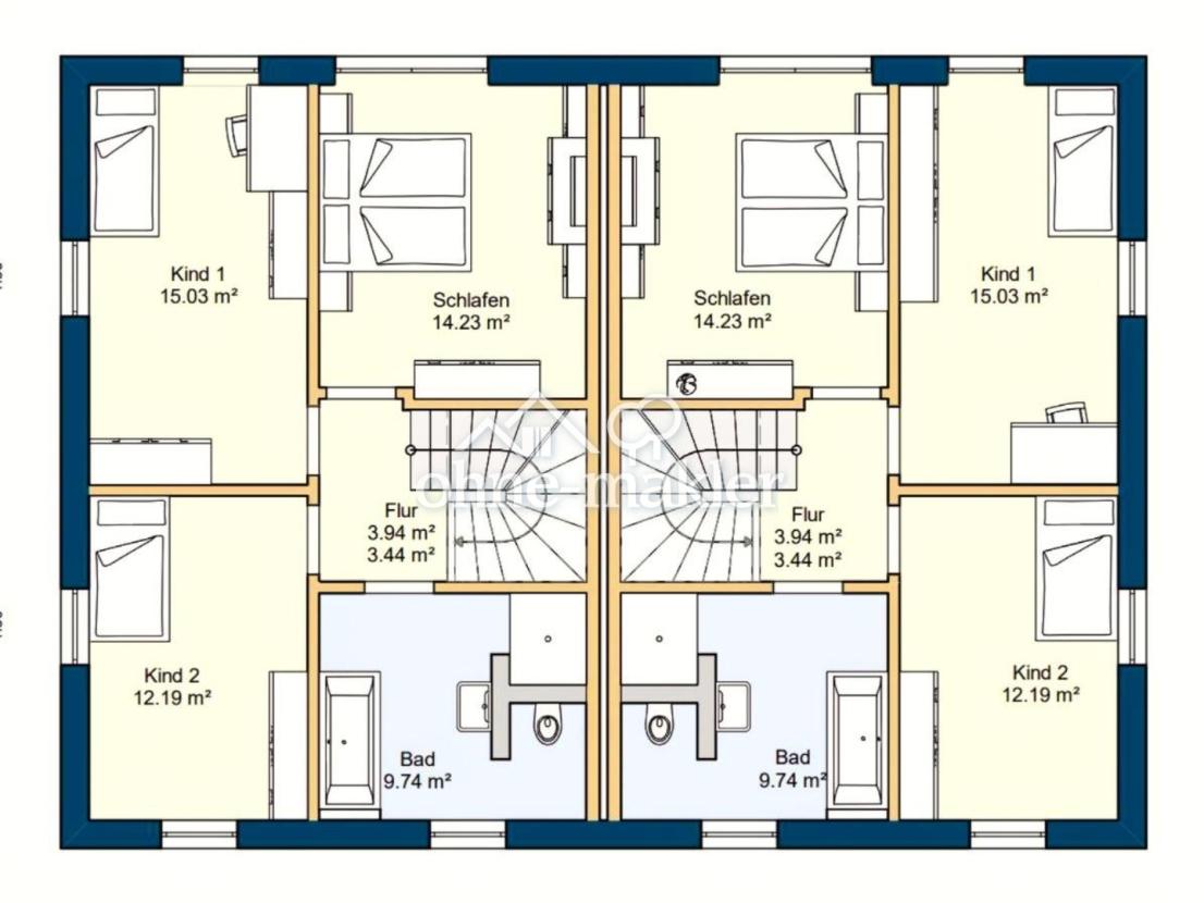 1. OG  -  beide Haushälften