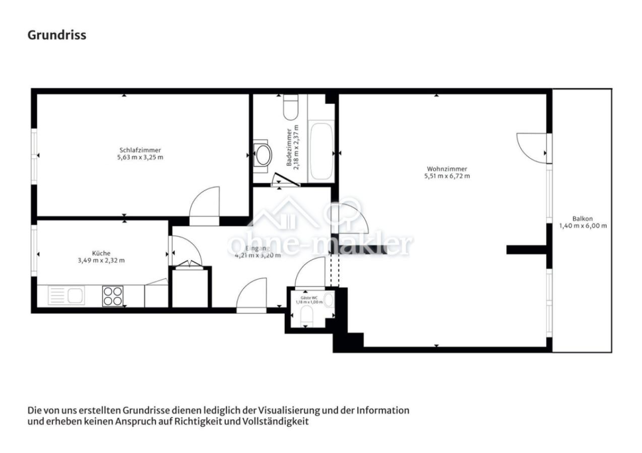 guter, klarer Grundriss