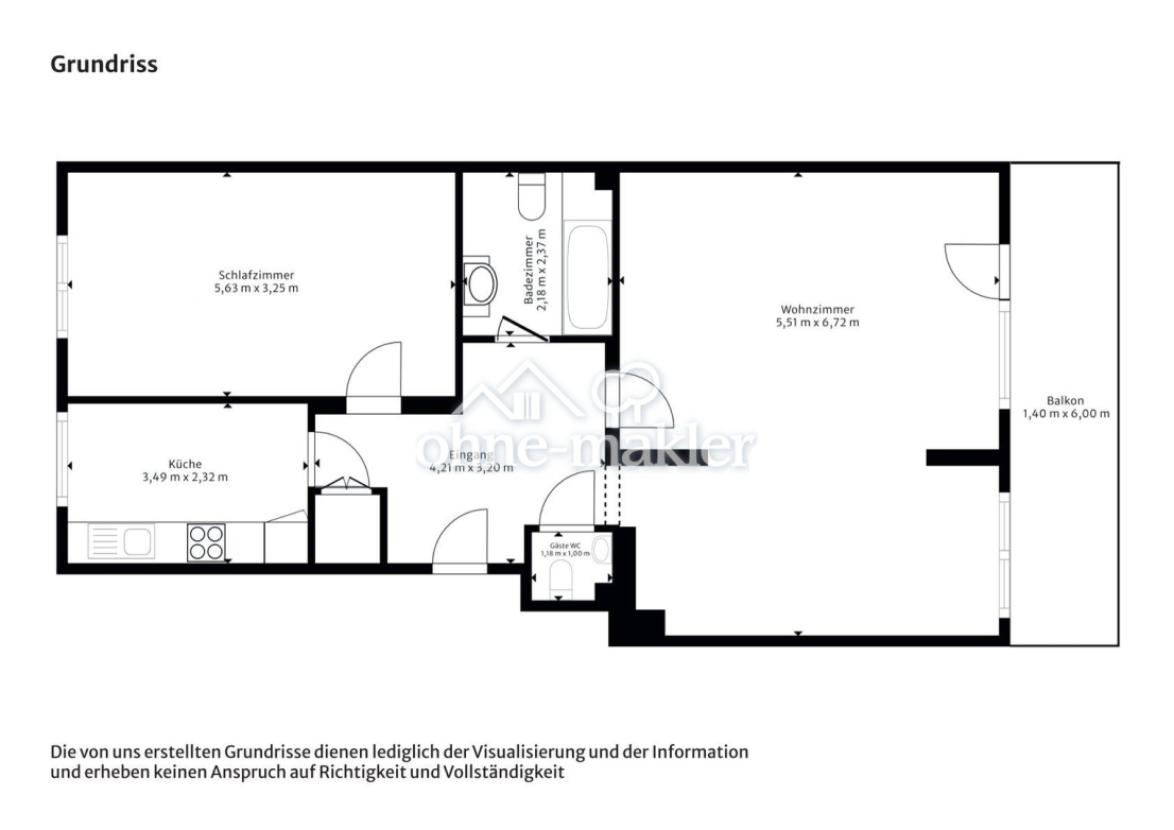 guter, klarer Grundriss