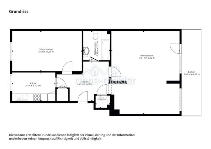 guter, klarer Grundriss