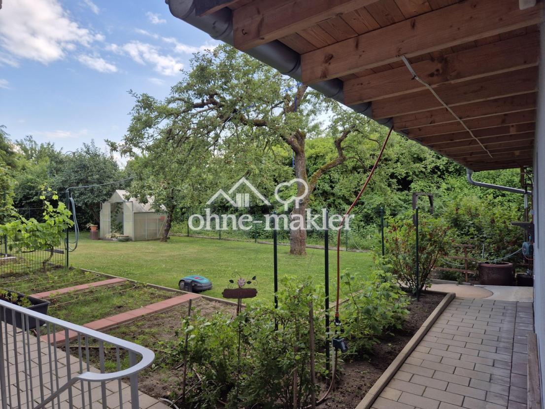 von der Kellertreppe im Garten