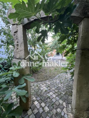 Ansicht vom Garten auf Büro