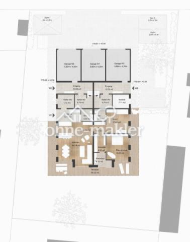 Grundriss EG mit Grundstück