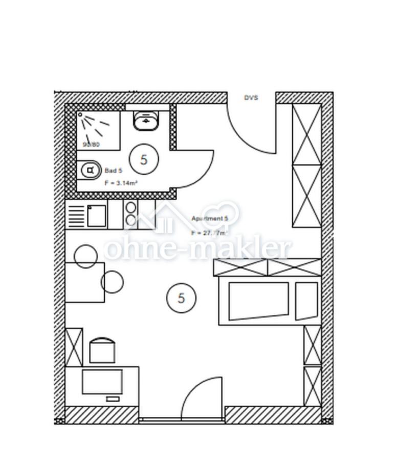 Grundriss Apartment Nr. 5