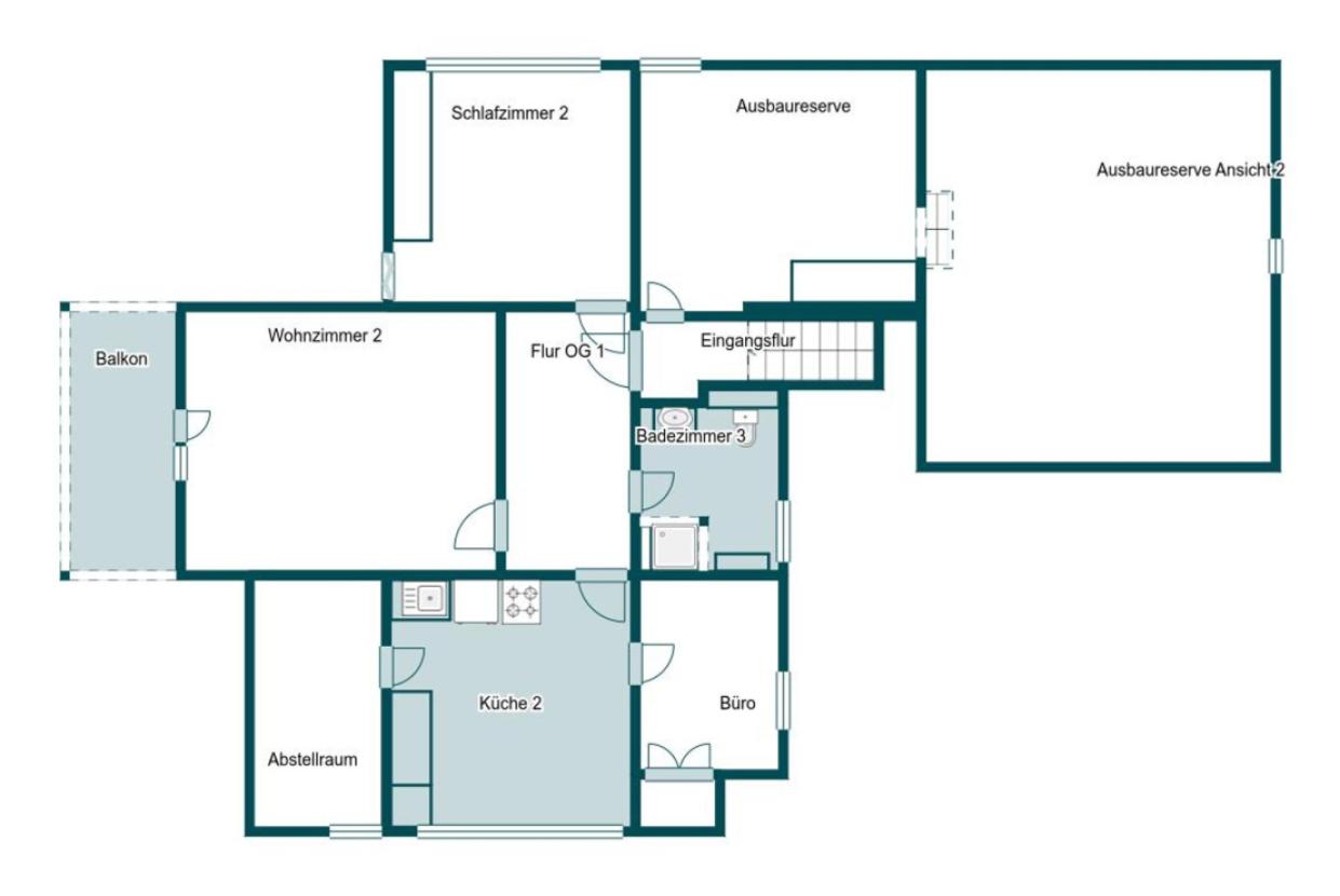 Grundriss Skizze 1.OG