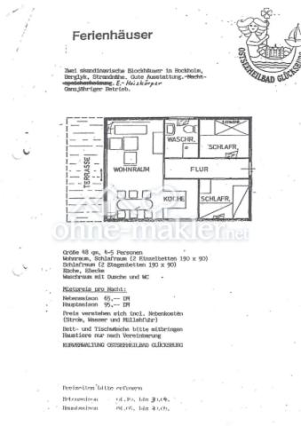 Grundriss der aktuellen Häuser