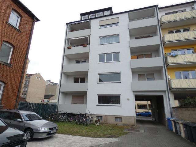 Hofansicht der Balkone