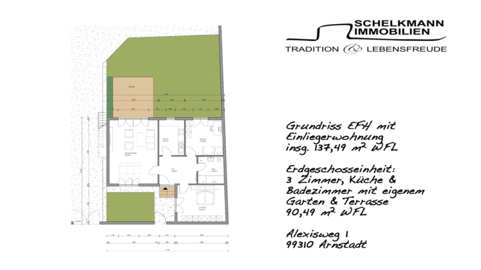 Grundriss EG Alexisweg 1 in Arnstadt