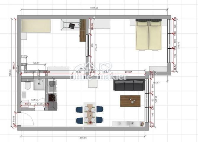 Grundriss Beispiel Möbel