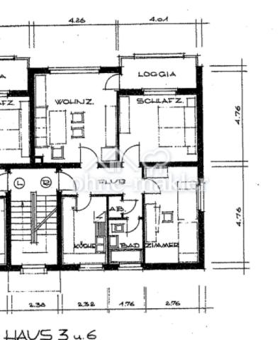 Grundriss mit Bemaßung